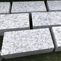 Light Grey Granite Block Paving - 200 x 100 x 40mm - Sawn & Flamed