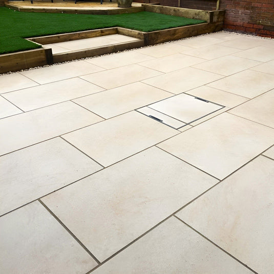 Castle - Beige Porcelain Paving Tiles - 900 x 600 x 20mm