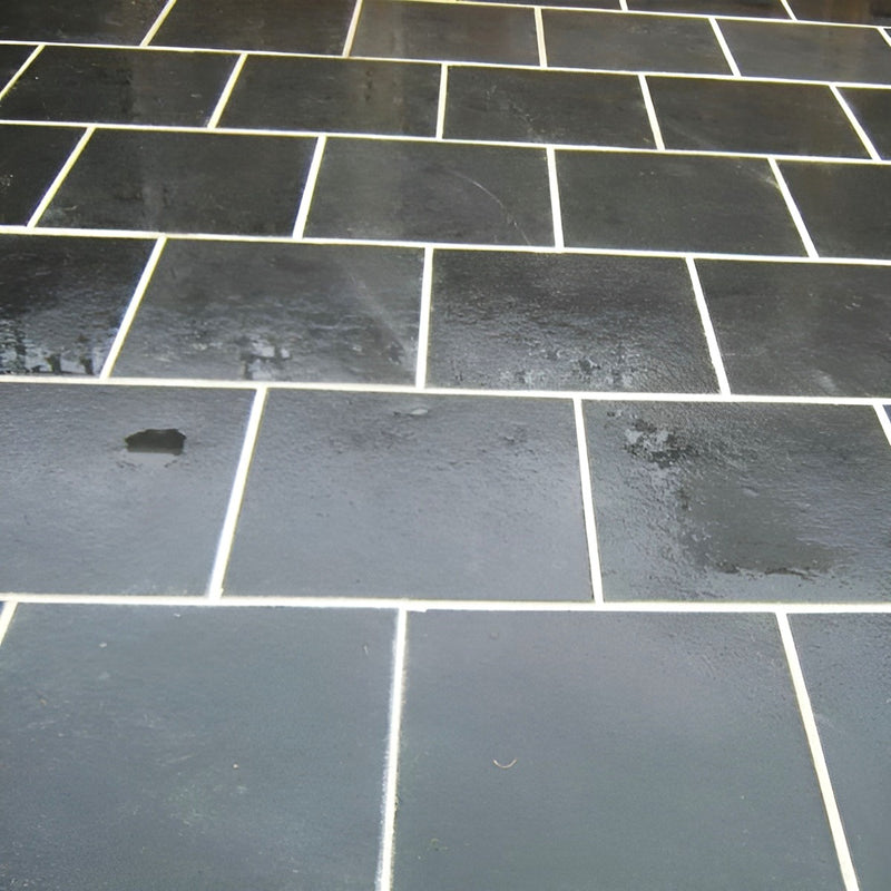 Load image into Gallery viewer, Kota Black Limestone Paving - 600 x 600 x 22mm - Sawn &amp; Riven
