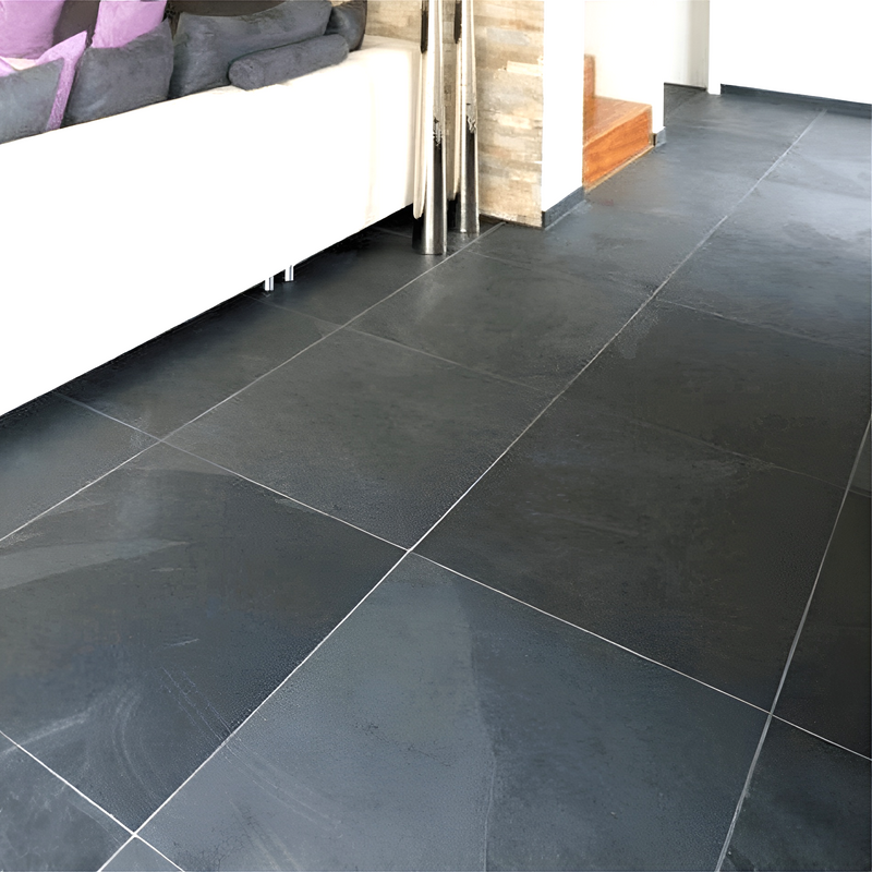 Load image into Gallery viewer, Brazilian - Black Slate Paving - 600 x 600 x 20mm - Sawn &amp; Riven
