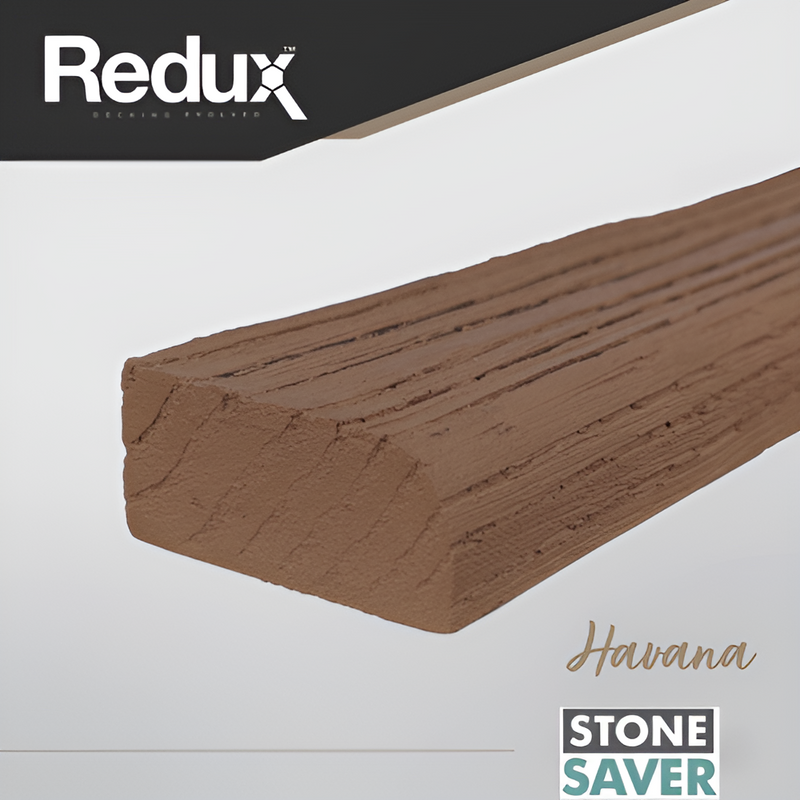 Load image into Gallery viewer, Redux Havana - Brown Composite Decking - Bullnose Board - 3600 x 50 x 22 mm
