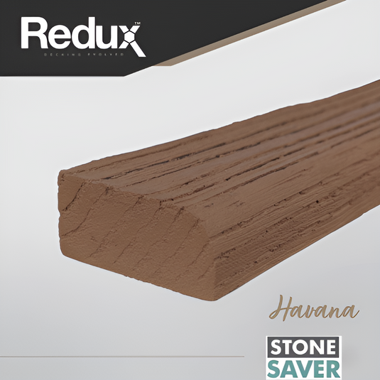 Redux Havana - Brown Composite Decking - Bullnose Board - 3600 x 50 x 22 mm