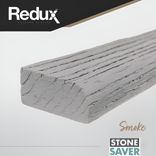 Redux Smoke - Grey Composite Decking - Bullnose Board - 3600 x 50 x 22 mm