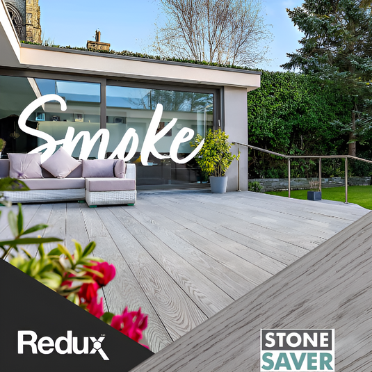 Redux Smoke - Grey Composite Decking - Decking Board - 3600 x 176 x 22 mm