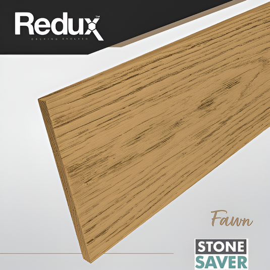 Redux Fawn - Brown Composite Decking - Fascia Board - 3600 x 187.5 x 16 mm