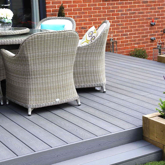 Soho Slate - Grey Composite Decking - Decking Board - 3600 x 146 x 25 mm