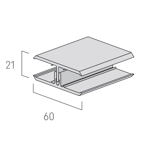 Load image into Gallery viewer, VOX Kerrafront Light - Brown PVC Cladding - Joint Trim - 3000 x 60 mm x 21mm
