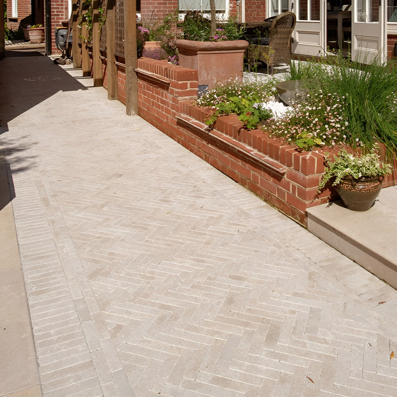 Load image into Gallery viewer, Sahara Beige Limestone Setts - 200 x 50 x 40mm
