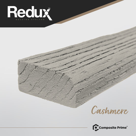 Redux Cashmere - Brown/Grey Composite Decking - Bullnose Board - 3600 x 50 x 22 mm