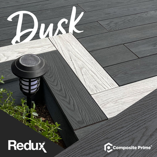 Redux Dusk - Black Composite Decking - Decking Board - 3600 x 176 x 22 mm