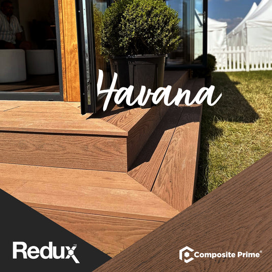 Redux Havana - Brown Composite Decking - Decking Board - 3600 x 176 x 22 mm