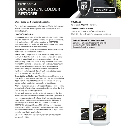 LTP Ecoprotec Black Stone Colour Restorer - 1L