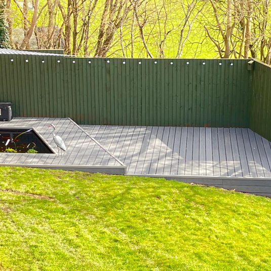 Soho Slate - Grey Composite Decking - Bullnose Decking Board - 3600 x 140 x 25 mm