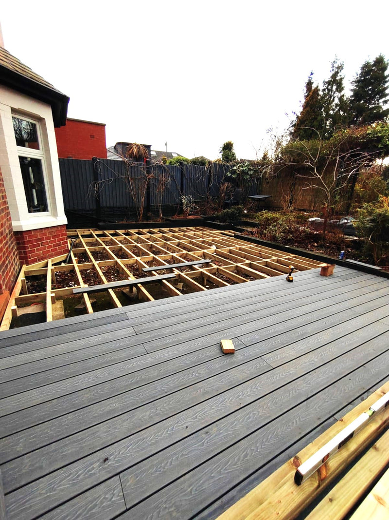 Load image into Gallery viewer, Soho Slate - Grey Composite Decking - Bullnose Decking Board - 3600 x 140 x 25 mm
