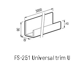 Load image into Gallery viewer, VOX Kerrafront Mid - Grey PVC Cladding - Universal Trim - 3000 x 50 mm x 47mm
