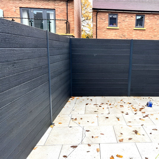 Charcoal - Black Premium Composite Fencing - Board - 1830 x 150 x 20mm