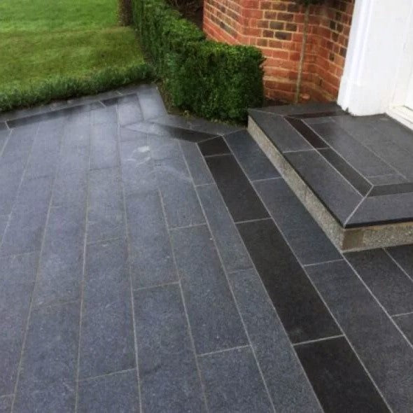 Emperor Black Granite Planks - 900 x 150 x 20mm - Sawn & Leathered ...