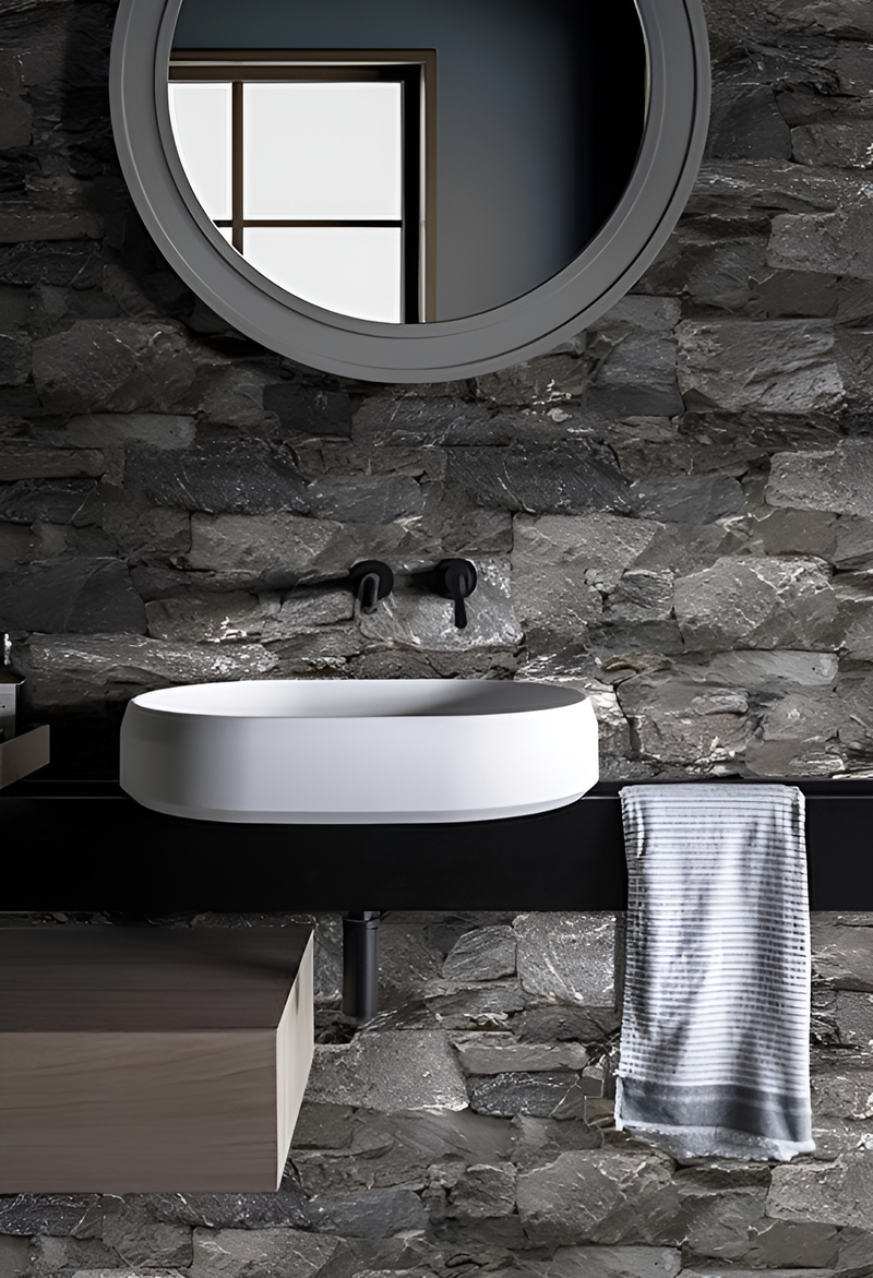 Load image into Gallery viewer, Colorado Graphite - Black Porcelain Wall Cladding Tiles - 400 x 160 x 9mm
