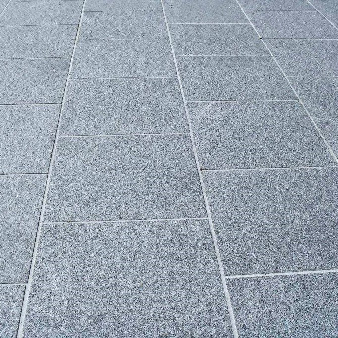 Dark Grey Granite Paving - 600 x 600 x 20mm - Sawn & Flamed