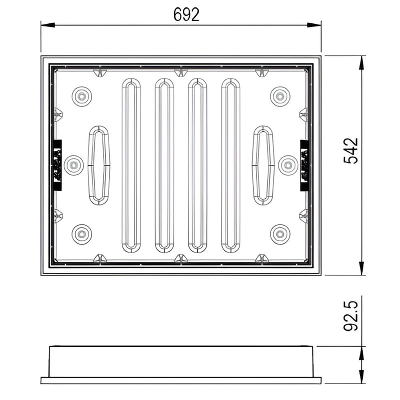 Load image into Gallery viewer, Clark Manhole Cover CD 790R/80 - 600 x 450 x 80mm
