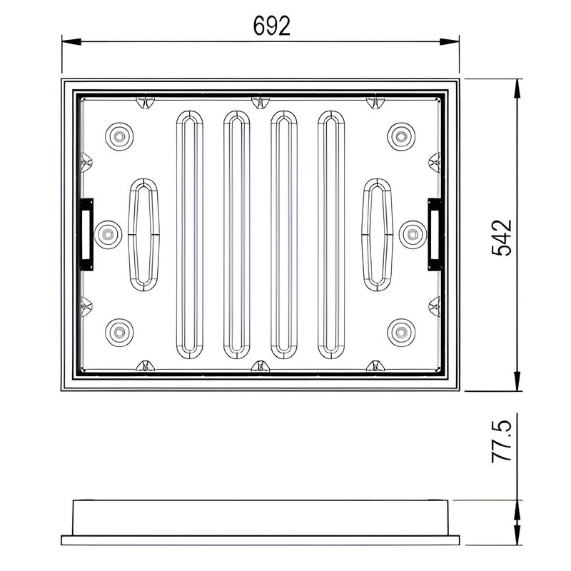 Load image into Gallery viewer, Clark Manhole Cover CD 790R- 600 x 450 x 65mm
