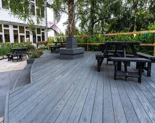 Redux Dusk - Black Composite Decking - Decking Board - 3600 x 176 x 22 mm