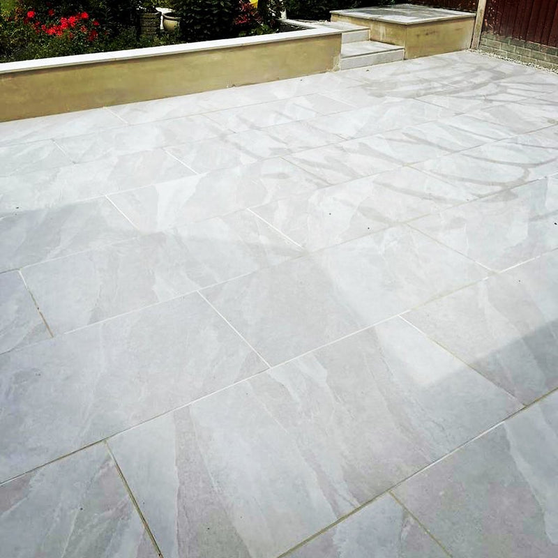 Load image into Gallery viewer, Etna - White Porcelain Paving Tiles - 1200 x 600 x 20mm
