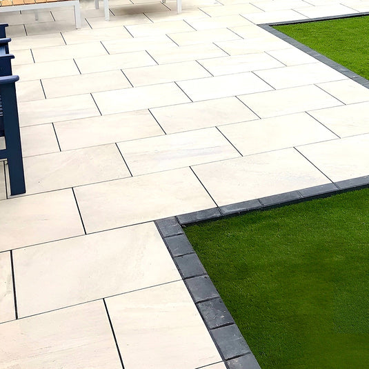 Everest Pearl - Grey Porcelain Paving Tiles - 900 x 600 x 20mm