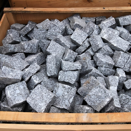 Dark Grey Granite Cobbles - 100 x 100 x 60mm Pack - Cropped