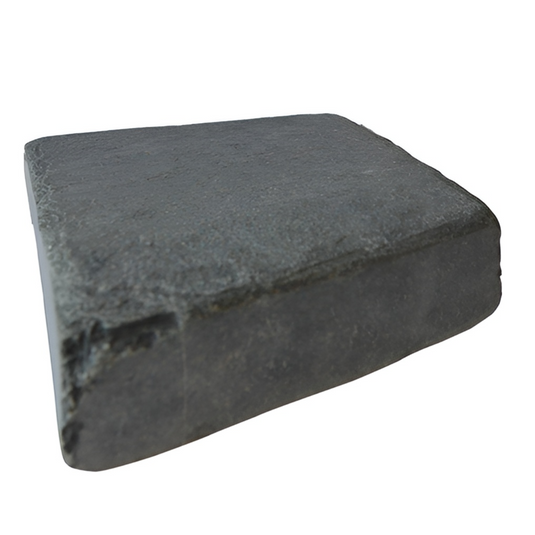 Kota Black Limestone Block Paving - 200 x 150 x 50mm - Sawn, Tumbled & Riven