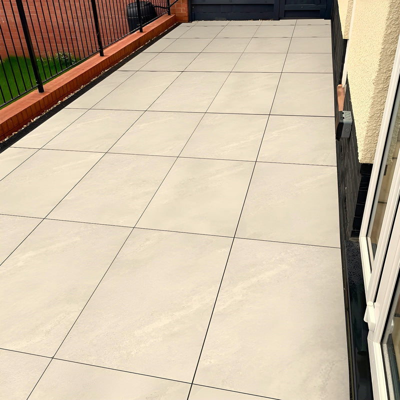 Load image into Gallery viewer, Himalayan - Beige Porcelain Paving Tiles - 900 x 600 x 20mm - CLEARANCE
