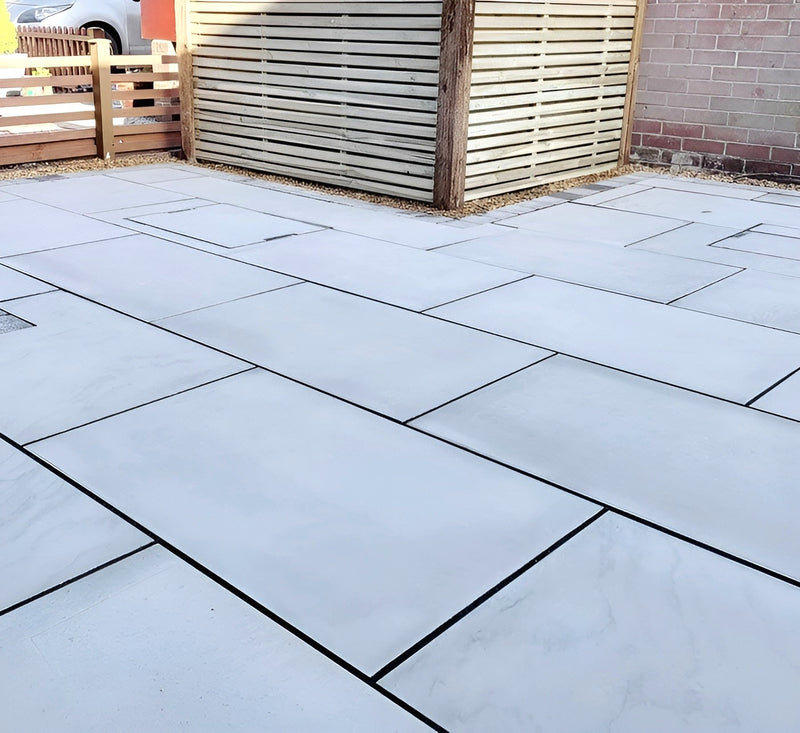 Load image into Gallery viewer, Kandala Sawn &amp; Honed - Grey Porcelain Paving Tiles - 900 x 600 x 20mm
