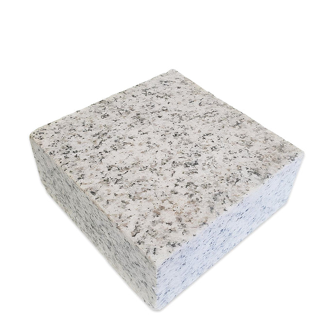 Light Grey Granite Block Paving - 100 x 100 x 50mm - Sawn & Flamed