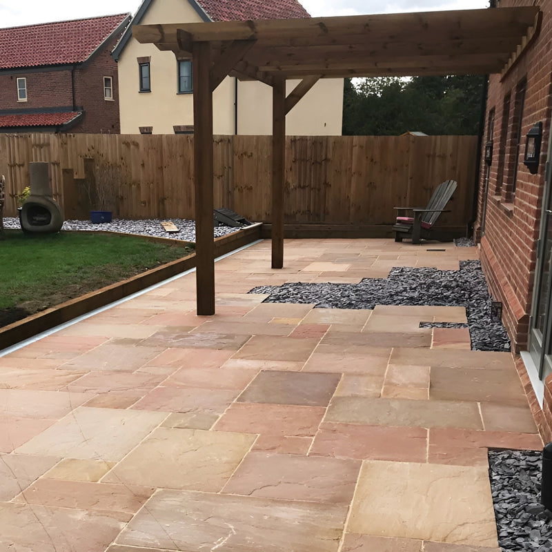 Load image into Gallery viewer, Modak Indian Sandstone Paving - 600 x 600 x 22mm - Tumbled &amp; Riven
