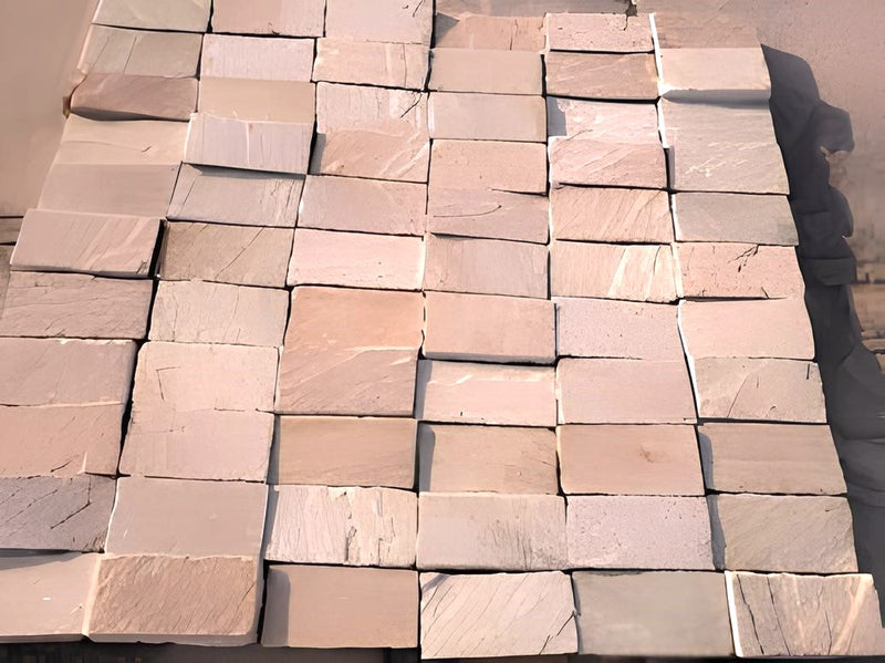 Load image into Gallery viewer, Modak Indian Sandstone Setts - 200 x 100 x 25-35mm
