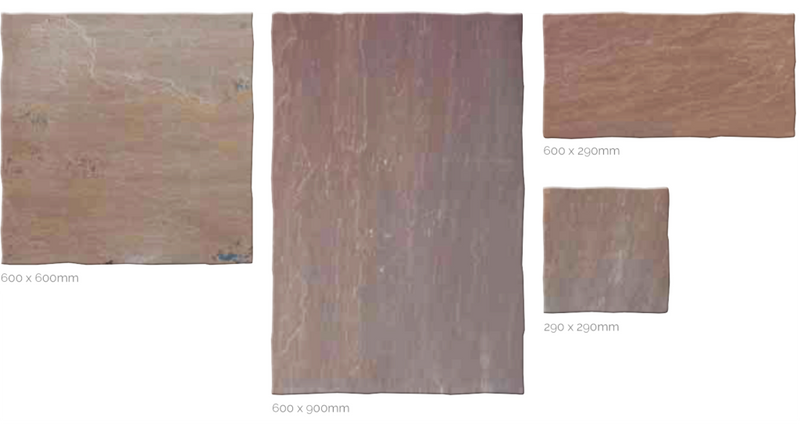 Load image into Gallery viewer, Modak Indian Sandstone Paving - Patio Pack - Mixed Sizes - Hand Cut &amp; Riven
