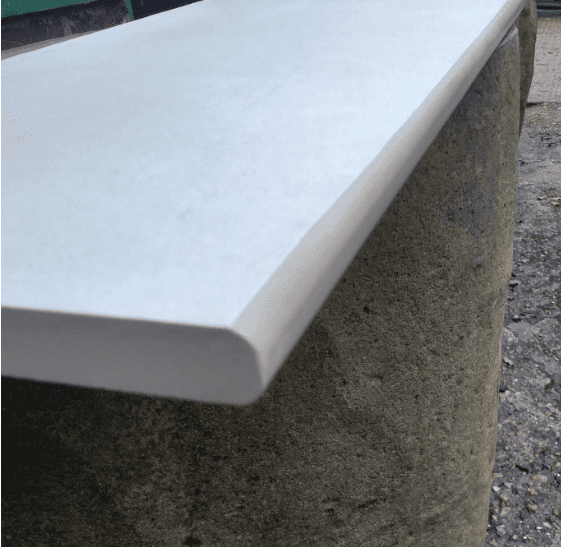 Load image into Gallery viewer, Himalayan - White Porcelain Paving Tiles - 900 x 600 x 20mm  - Bullnose Edge
