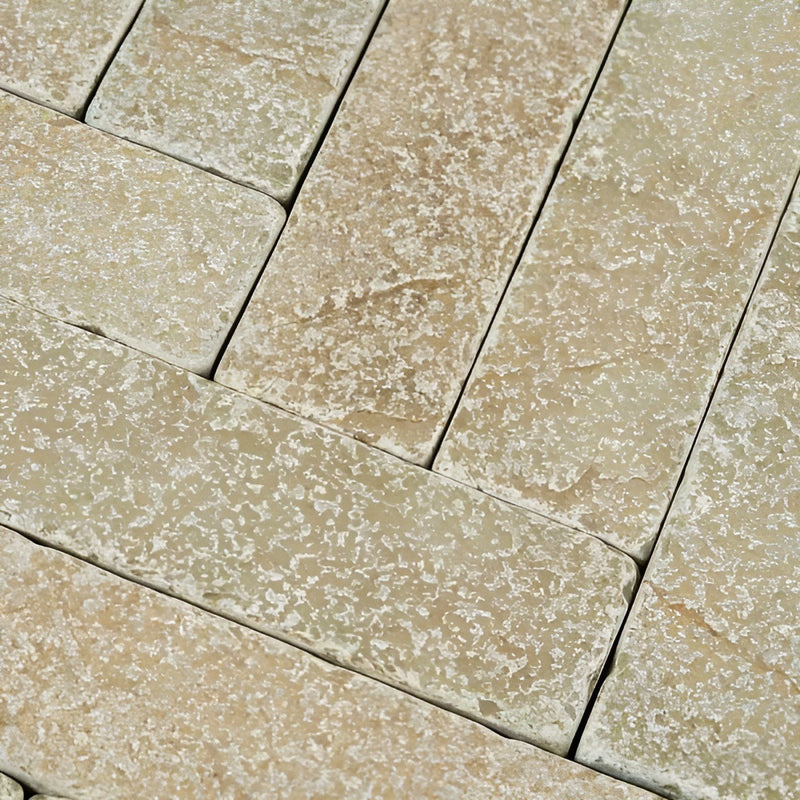 Load image into Gallery viewer, Sahara Beige Limestone Setts - 200 x 50 x 40mm
