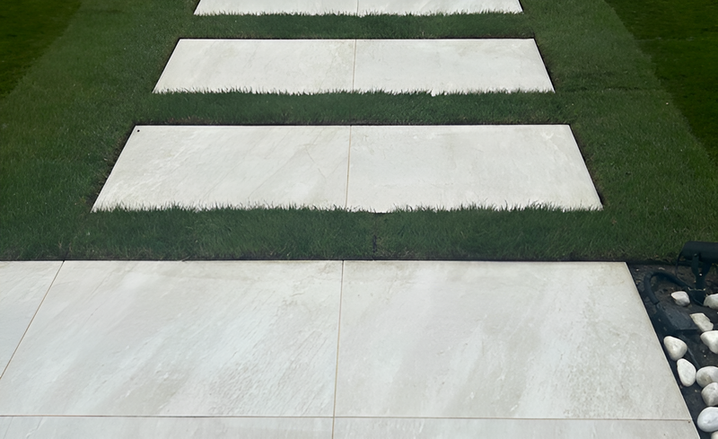 Load image into Gallery viewer, Quartz - White Porcelain Paving Tiles - 900 x 600 x 20mm
