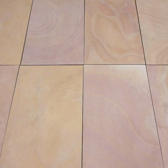 Modak Indian Sandstone Paving - 900 x 600 x 22mm - Sawn & Sandblasted