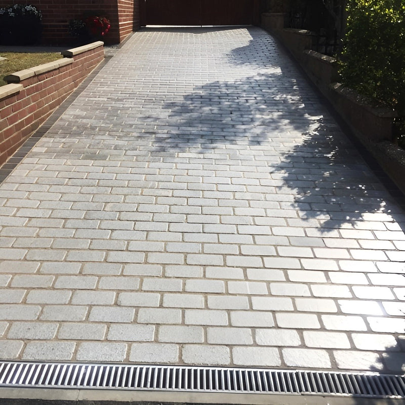 Load image into Gallery viewer, Light Grey Granite Block Paving - 200 x 100 x 50mm - Sawn, Tumbled &amp; Honed
