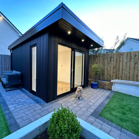 Slatted Midnight - Black Composite Cladding - End Piece - 2200 x 49.25 x 49.25 mm