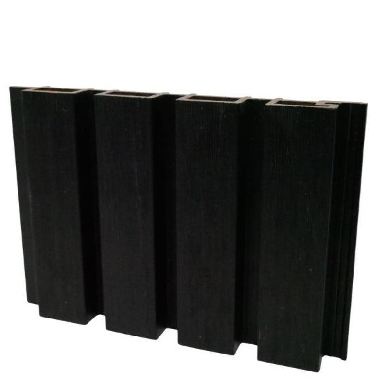 Load image into Gallery viewer, Slatted Midnight - Black Composite Cladding - Cladding Board - 2500 x 200 x 26 mm
