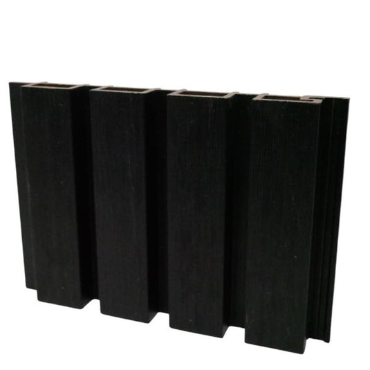 Slatted Midnight - Black Composite Cladding - Cladding Board - 2500 x 200 x 26 mm