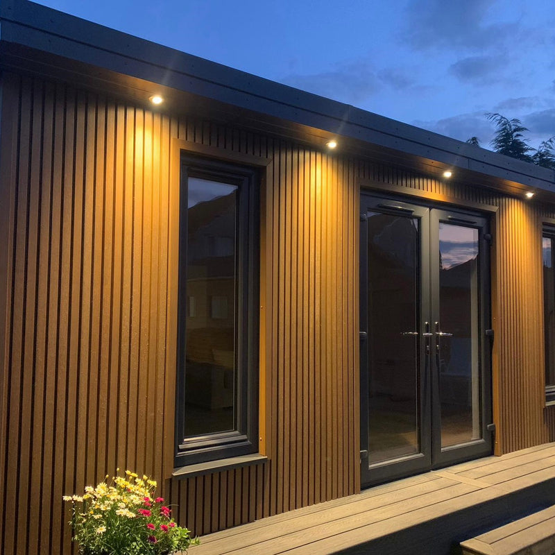 Load image into Gallery viewer, Slatted Spiced Cedar - Brown Composite Cladding - L Trim - 2200 x 49.25 x 49.25 mm
