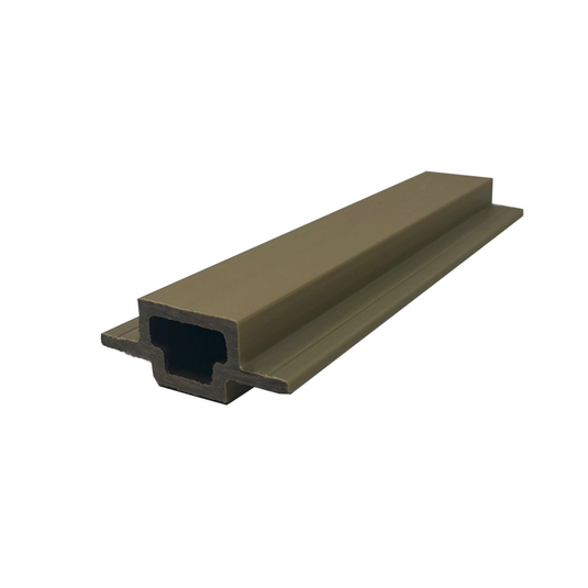 Slatted Natural Oak - Brown Composite Cladding - Connector Piece - 2200 x 49.25 x 49.25 mm