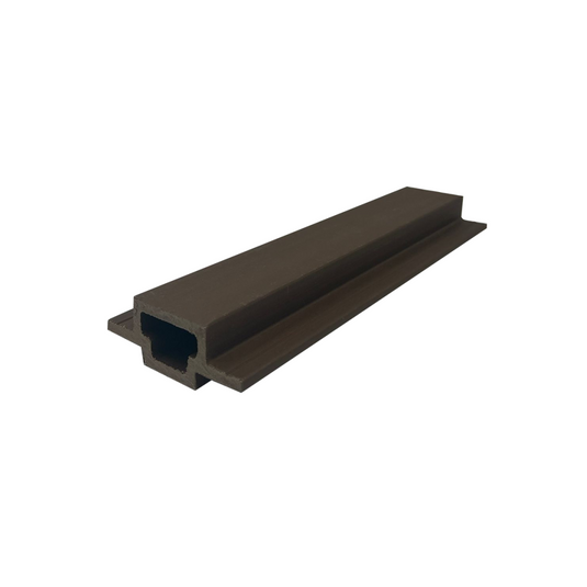 Slatted Walnut - Brown Composite Cladding - Connector Piece - 2200 x 49.25 x 49.25 mm