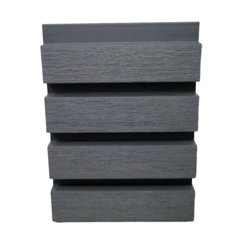 Load image into Gallery viewer, Slatted Stone - Grey Composite Cladding - Cladding Board - 2500 x 200 x 26 mm
