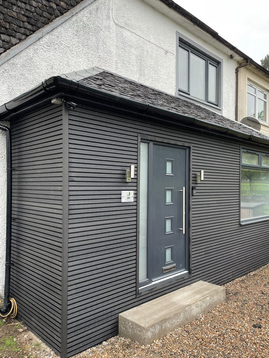 Slatted Stone - Grey Composite Cladding - Cladding Board - 2500 x 200 x 26 mm