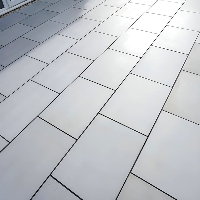 Load image into Gallery viewer, Kandala Grey Indian Sandstone Paving - 295 x 295 x 22mm - Sawn &amp; Honed
